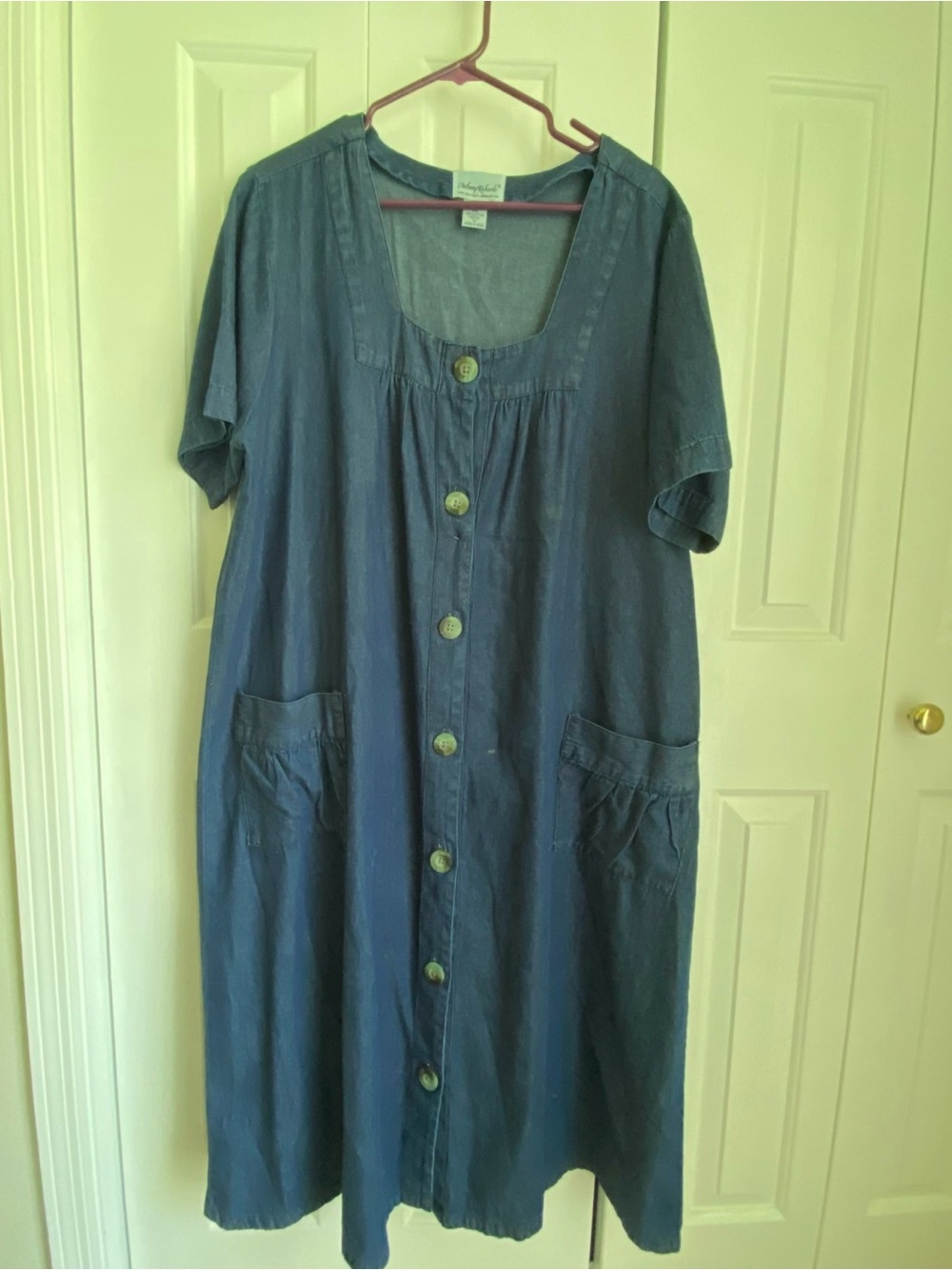 Anthony Richards Indigo Button-Front Tunic Dress